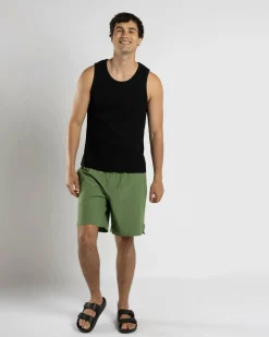 Volcom Saturdazze Elastic Waist Shorts Dusty Green Outlet