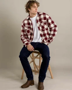 Ringers Western Sawyer Sherpa Flannel Jacket Deep Burgundy Best