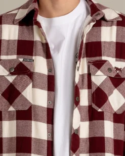 Ringers Western Sawyer Sherpa Flannel Jacket Deep Burgundy Best