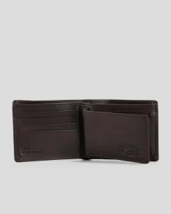 Billabong Scope 2 In 1 Leather Wallet Java Hot