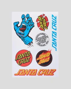 Santa Cruz Screaming Hand Matte Sticker Sheet Multi New