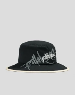 Billabong Script Boonie Wide Brim Hat Black New