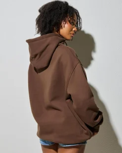 S-Double S-Cube Block Hoodie Chocolate Best