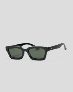 Aire Sculptor Polarised Sunglasses Black/ Green Mono