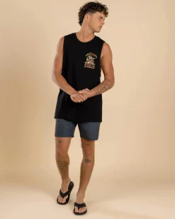 Salty Life Sear the Fear Muscle Tank Black Clearance
