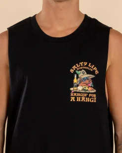Salty Life Sear the Fear Muscle Tank Black Clearance