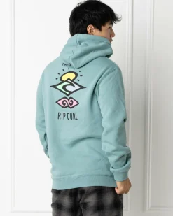 Rip Curl Search Icon Hoodie Blue Lagoon Hot
