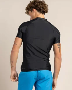Rip Curl Search Performance Short Sleeve Rash Vest Black Best