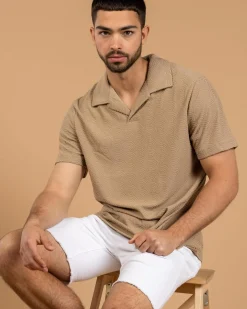 Skylark Seascape Polo Shirt Tan Outlet