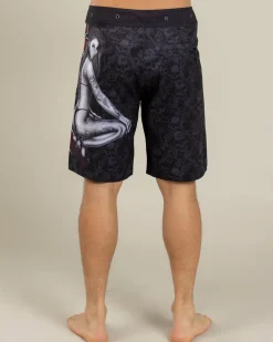 Dexter Seat Grab Board Shorts Black Hot