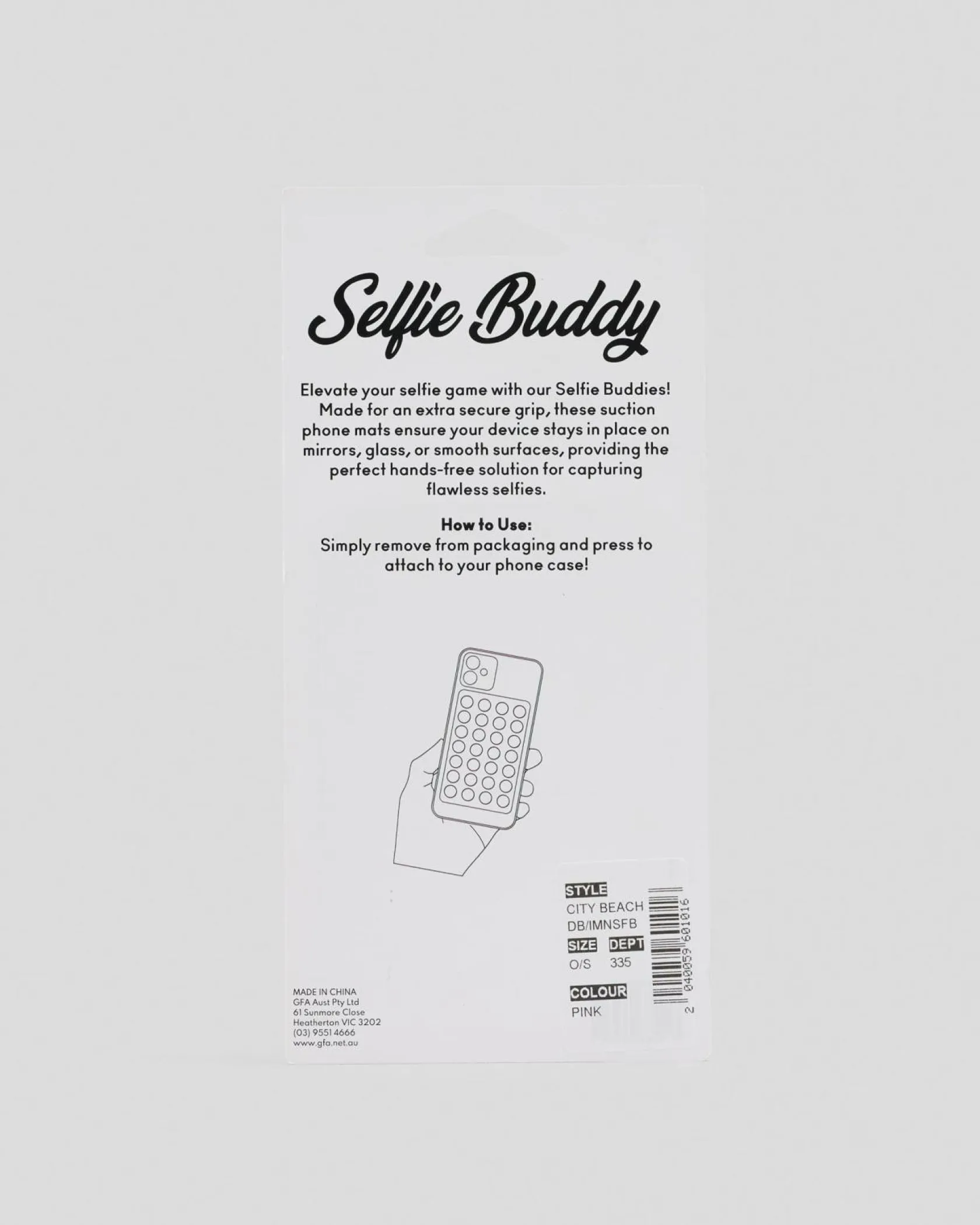 Get It Now Selfie Buddy Sticker Pink New