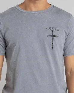 Lucid Sense T-Shirt Light Grey Wash Outlet