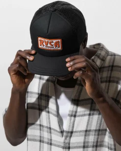 RVCA Service Foamy 2 Trucker Cap Black 2 Clearance