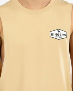 Ringers Western Servo Muscle Tank Dark Sand Best