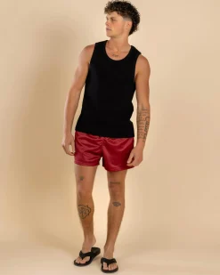Salty Life Shimmy Footy Shorts Maroon Best