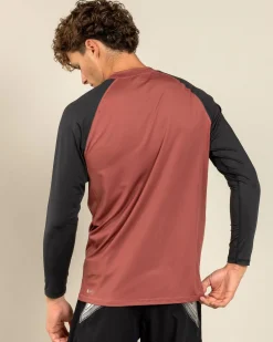 Rip Curl Shock UPF Long Sleeve Rash Vest Apple Butter Best