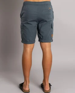 Lucid Shroud Elastic Waist Shorts Slate Blue New