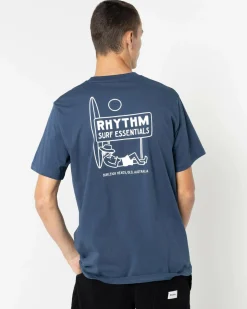 Rhythm Siesta T-Shirt Navy Clearance