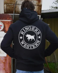 Ringers Western Signature Bull Hoodie Black/white Hot
