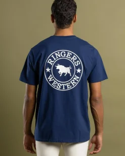 Ringers Western Signature Bull Relaxed T-Shirt Navy/white Best