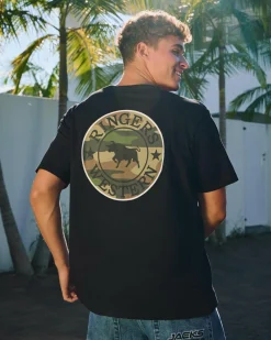 Ringers Western Signature Bull Relaxed T-Shirt Black/camo Hot