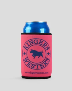 Ringers Western Signature Bull Stubby Cooler Pink Clearance