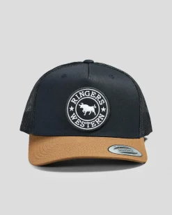 Ringers Western Signature Bull Trucker Cap Dark Navy/clay