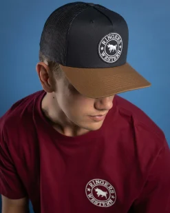 Ringers Western Signature Bull Trucker Cap Dark Navy/clay