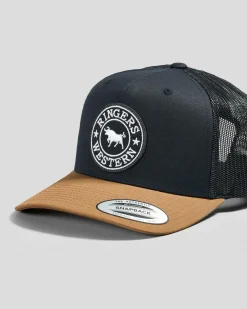 Ringers Western Signature Bull Trucker Cap Dark Navy/clay