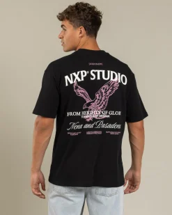 Nena & Pasadena Simulation Box Fit T-Shirt Jet Black