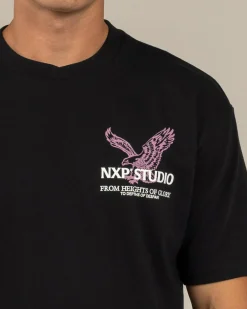 Nena & Pasadena Simulation Box Fit T-Shirt Jet Black