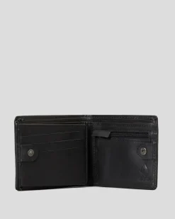 Volcom Single Stone Leather Wallet Black Hot