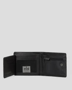 Volcom Single Stone Leather Wallet Black Hot