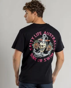 Salty Life Sink or Swim T-Shirt Black Best