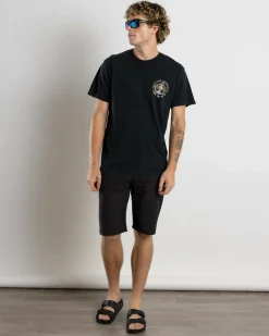 Salty Life Sink or Swim T-Shirt Navy Acid Hot