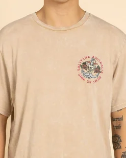 Salty Life Sink or Swim T-Shirt Sand Acid New