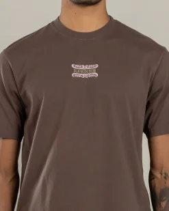 Afends Sixsixsix T-Shirt Coffee Clearance