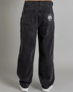 Santa Cruz Skate Brain Dot Baggy Jeans Washed Black Outlet