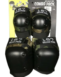 187 Killer Pads Skate Gear Protective Combo Pack Camo Clearance