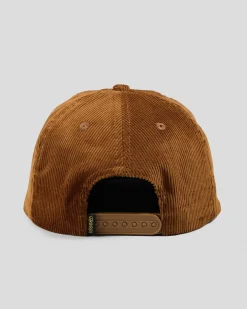 Krooked Skript Snapback Cap Brown/gold Outlet