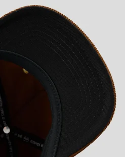 Krooked Skript Snapback Cap Brown/gold Outlet