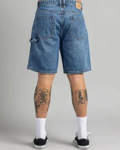 Thrills Slacker Denim Shorts Stoned Blues Sale