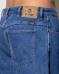 Wrangler Slacker Relaxed Shorts Dune Blue Hot
