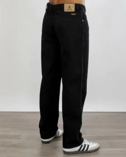 Wrangler Slacker Relaxed Straight Jeans Steele Black Clearance