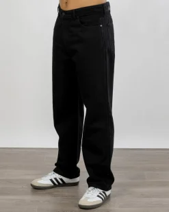 Wrangler Slacker Relaxed Straight Jeans Steele Black Clearance