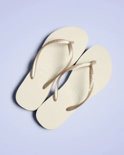 Havaianas Slim Flatform Thongs Beige Clearance