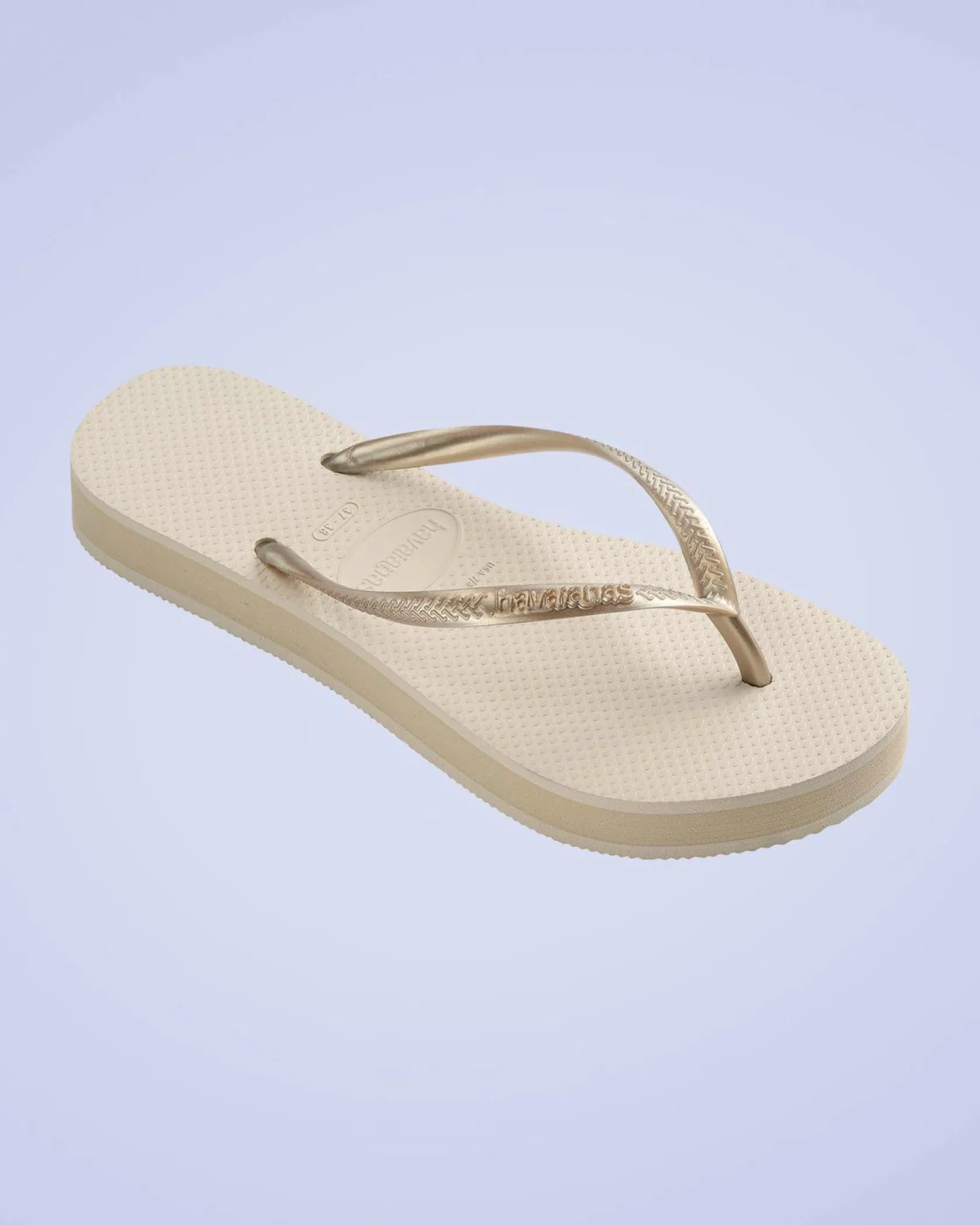 Havaianas Slim Flatform Thongs Beige Clearance
