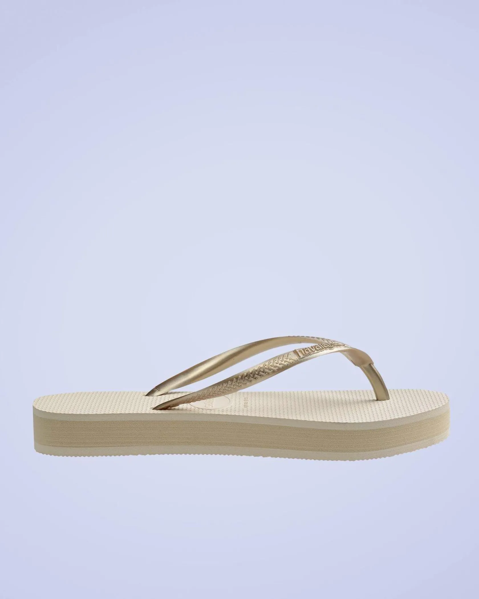 Havaianas Slim Flatform Thongs Beige Clearance