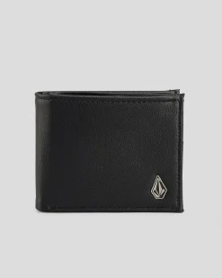 Volcom Slim Stone Wallet Black Clearance