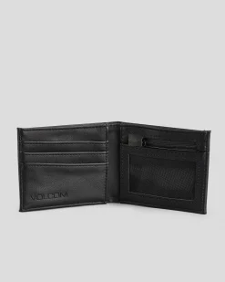Volcom Slim Stone Wallet Black Clearance